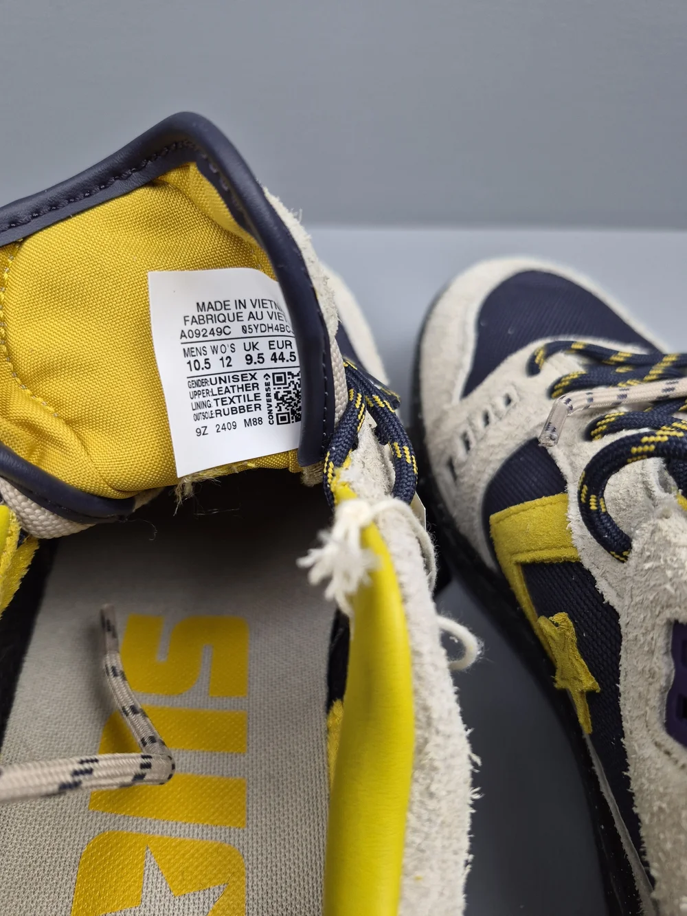 Converse AS-1 Pro by Alexis Sablone Navy/Yellow/Cream Speckled Men's 10.5 - Picture 8 of 10